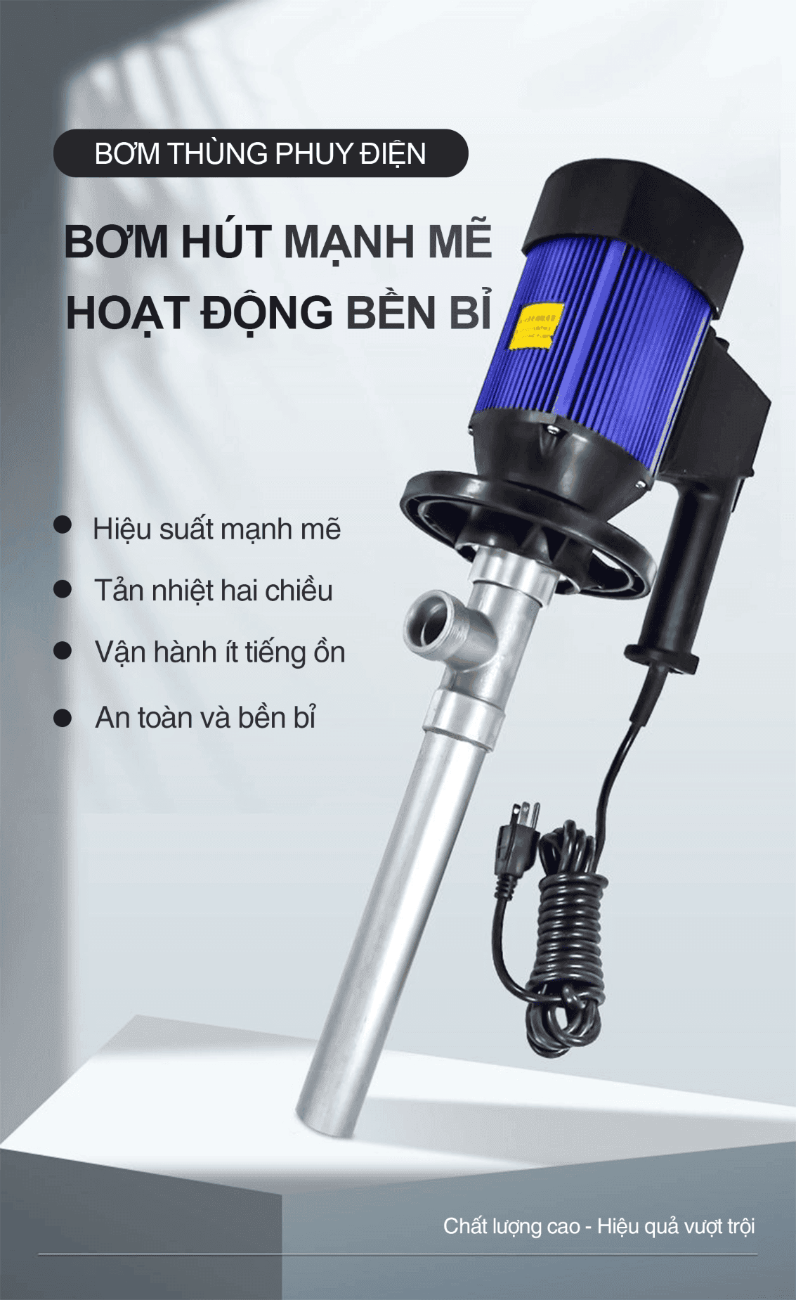 HD-E2-V Máy Bơm Thùng Phuy Điện 5 Gioi thieu bom thung phuy dien GODO HD A1